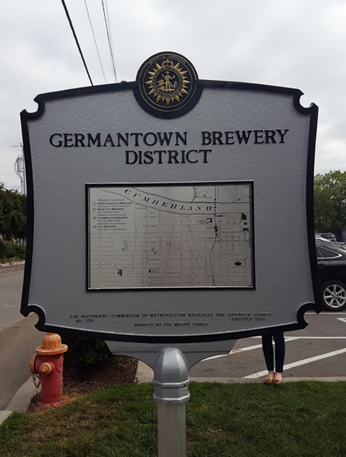 Germantown Brewery Distric Historical Marker Located at Fifth Avenue North and Madison